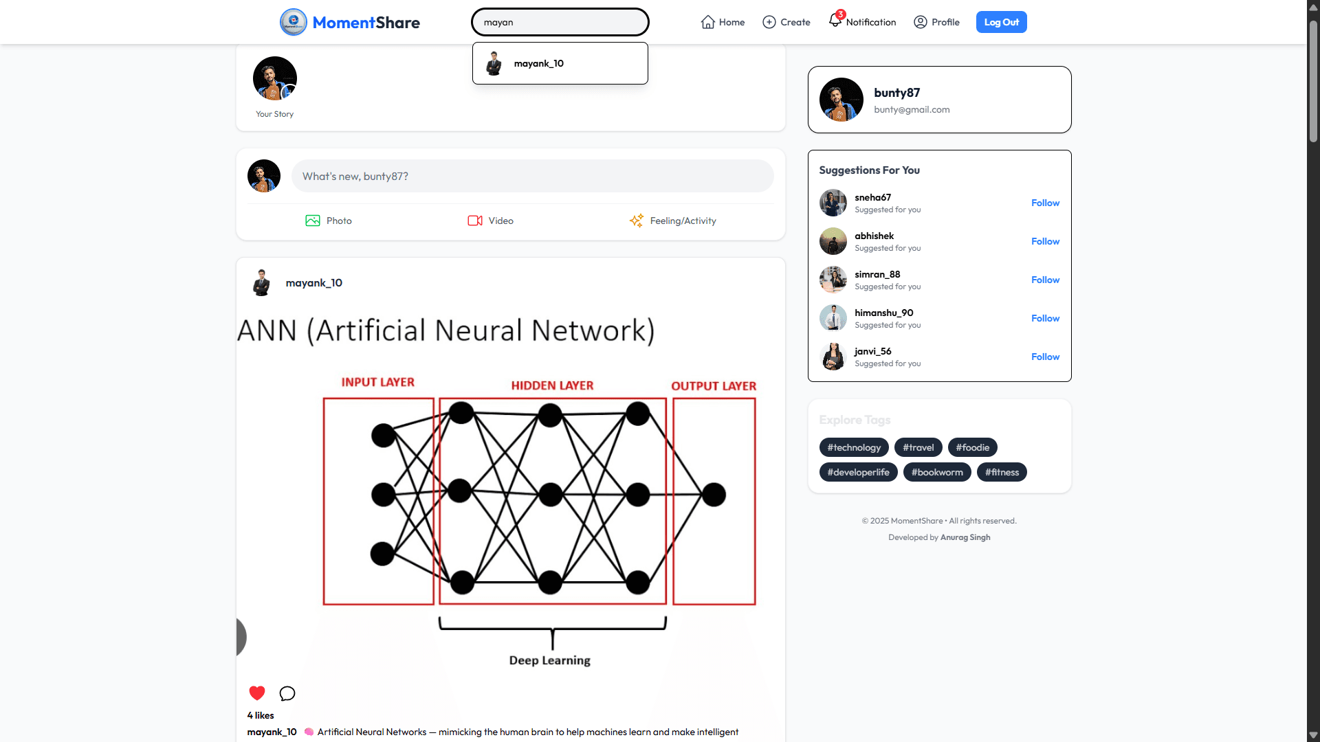 Moment Share – Social Media Platform