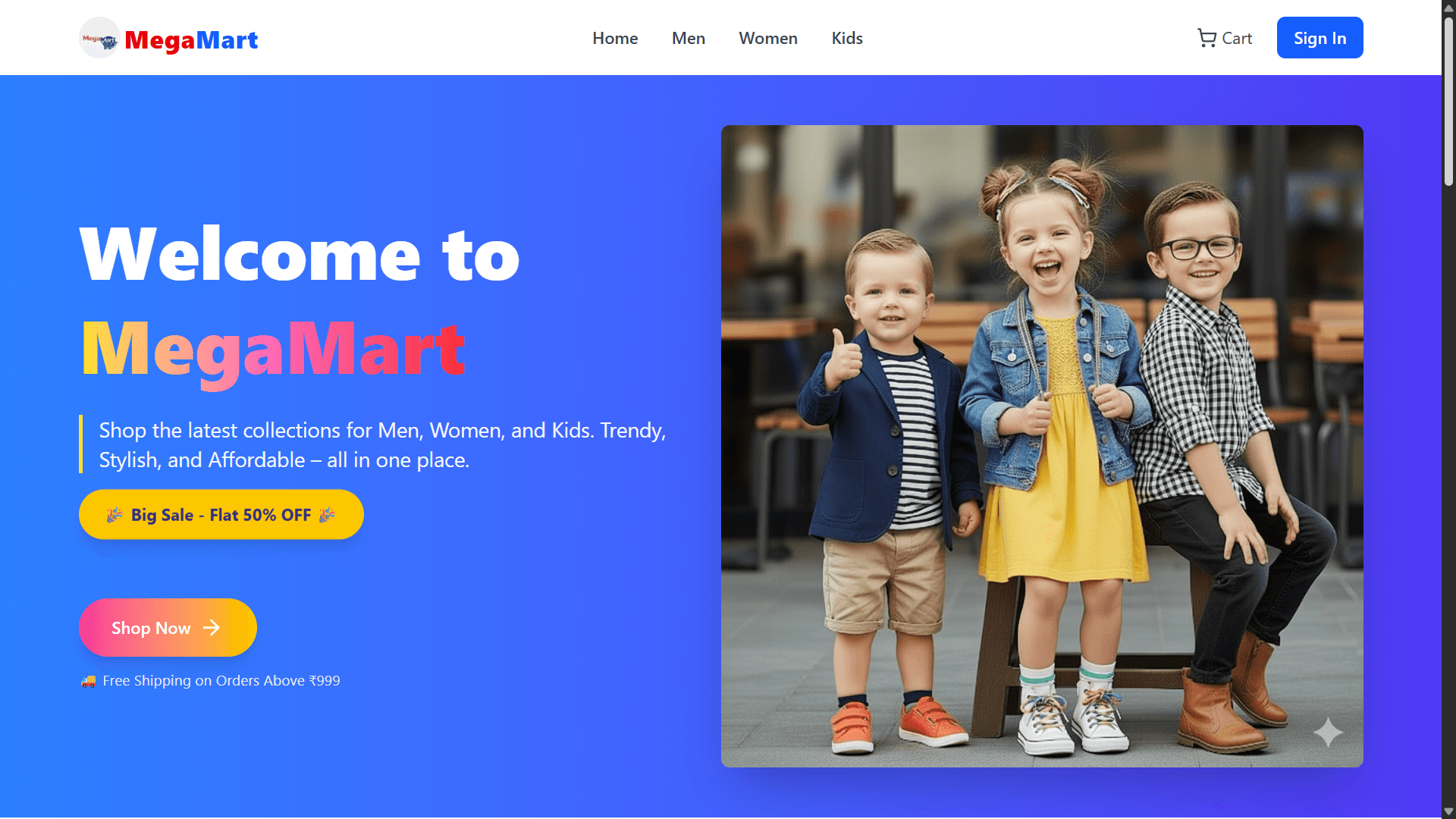 MegaMart – Full-Stack E-commerce